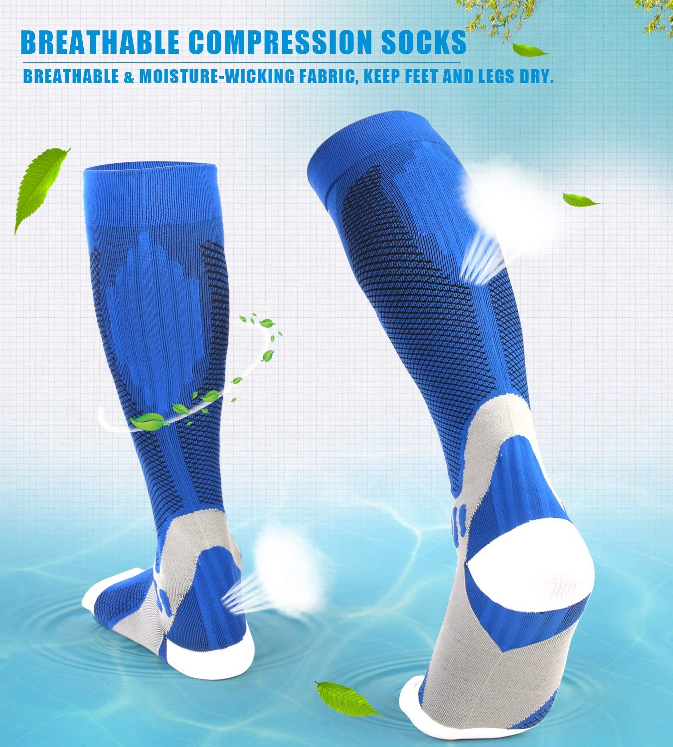 Bamboo Compression Socks for Instant Pain Relief